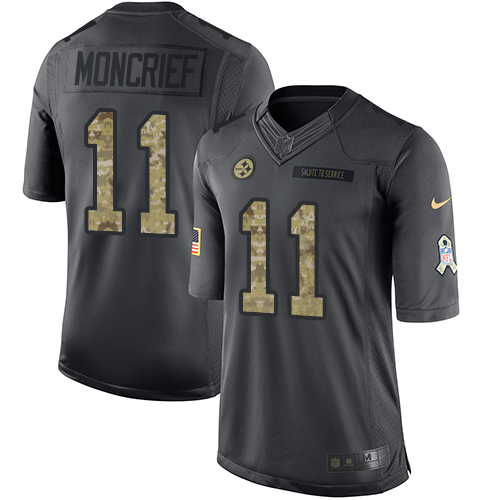 Pittsburgh Steelers #11 Donte Moncrief Black Men's Stitched Limited 2016 Salute to Service Jersey Men's