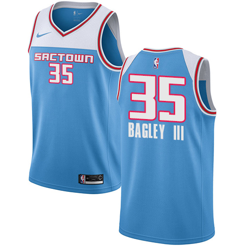 Sacramento Kings #35 Marvin Bagley III Blue Swingman City Edition 2018/19 Jersey Mens