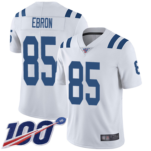Indianapolis Colts #85 Eric Ebron White Men's Stitched 100th Season Vapor Limited Jersey Men's