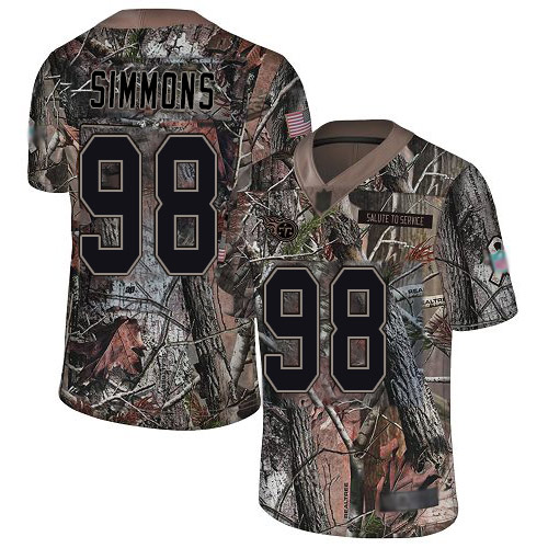 Titans #98 Jeffery Simmons Camo Men's Stitched Limited Rush Realtree Jersey
