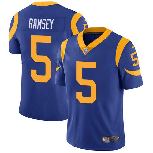 Rams #5 Jalen Ramsey Royal Blue Alternate Men's Stitched Vapor Untouchable Limited Jersey