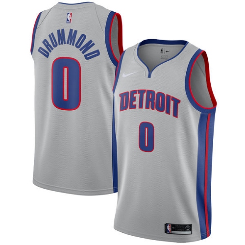 Detroit Pistons #0 Andre Drummond Silver Womens Swingman Statement Edition Jersey Womens