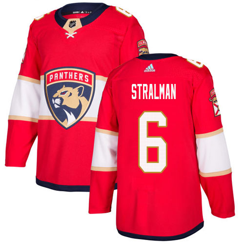 Adidas Florida Panthers #6 Anton Stralman Red Home Authentic Stitched Youth Jersey Youth