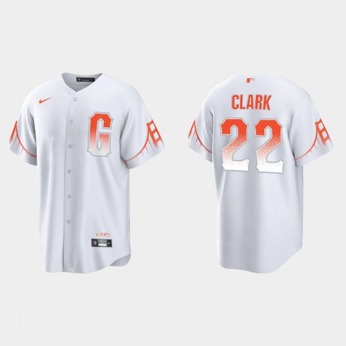 San Francisco San Francisco Giants #22 Will Clark Men's 2021 City Connect White Fan's Version Jersey Men's