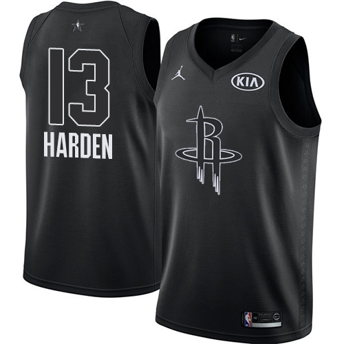 Houston Rockets #13 James Harden Black Jordan Swingman 2018 All-Star Game Jersey Mens