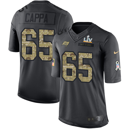 Tampa Bay Buccaneers #65 Alex Cappa Black Men's Super Bowl LV Bound Stitched Limited 2016 Salute to Service Jersey Men's