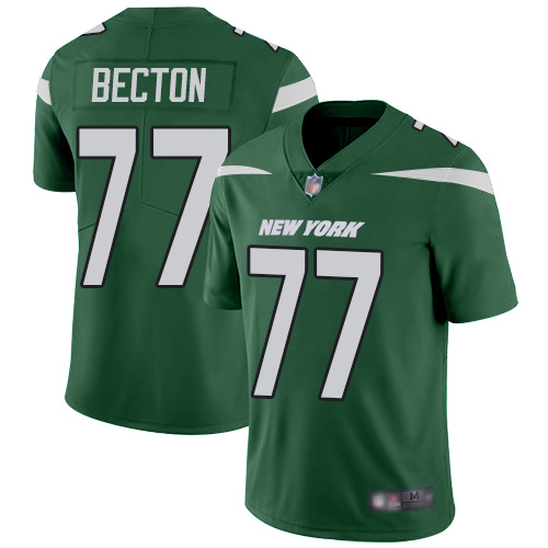 New York Jets #77 Mekhi Becton Green Team Color Men's Stitched Vapor Untouchable Limited Jersey Men's