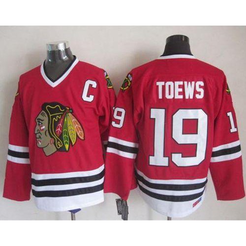 Chicago Blackhawks #19 Jonathan Toews Red CCM Throwback Stitched Jersey Men's
