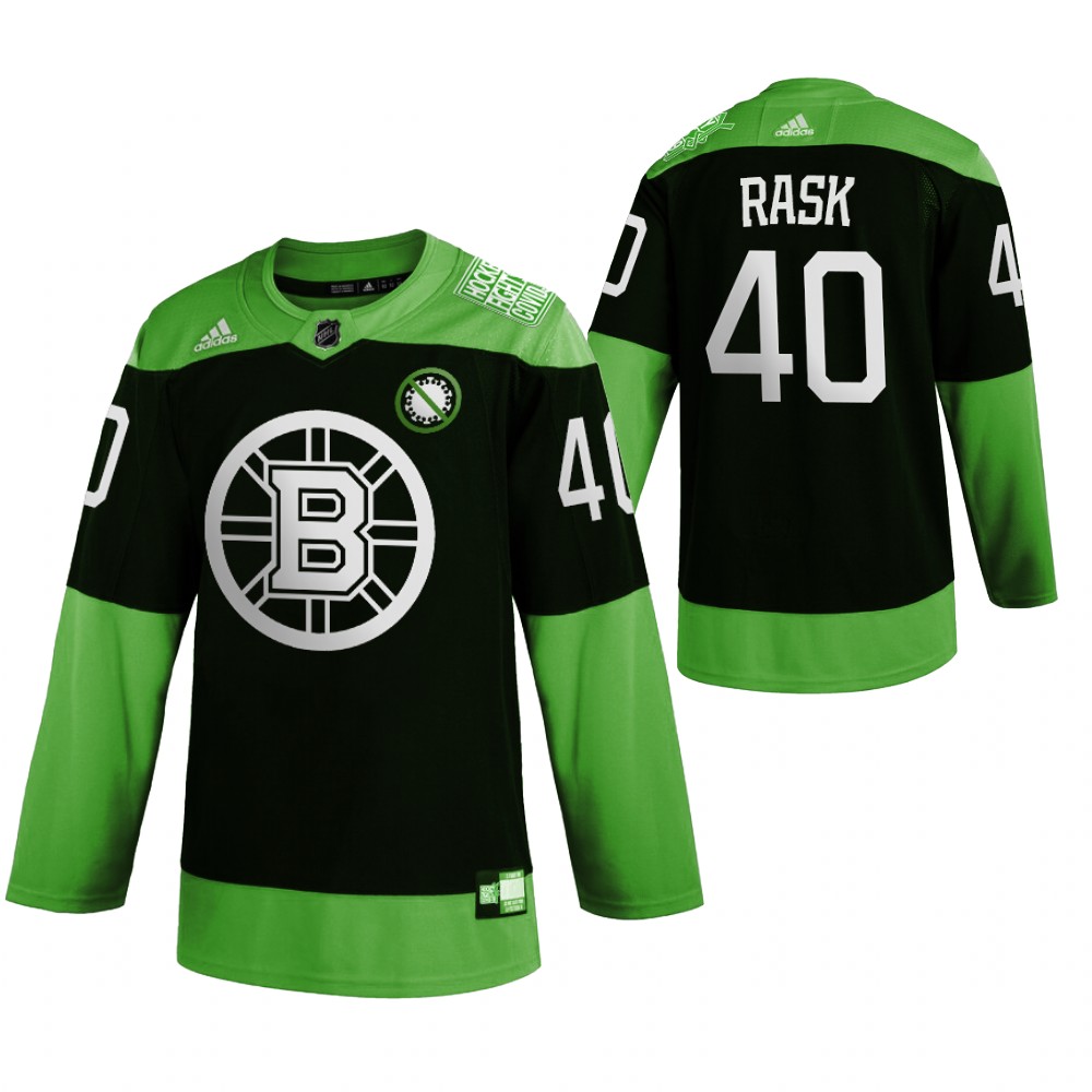 Boston Bruins #40 Tuukka Rask Men's Adidas Green Hockey Fight NCoV Limited Jersey
