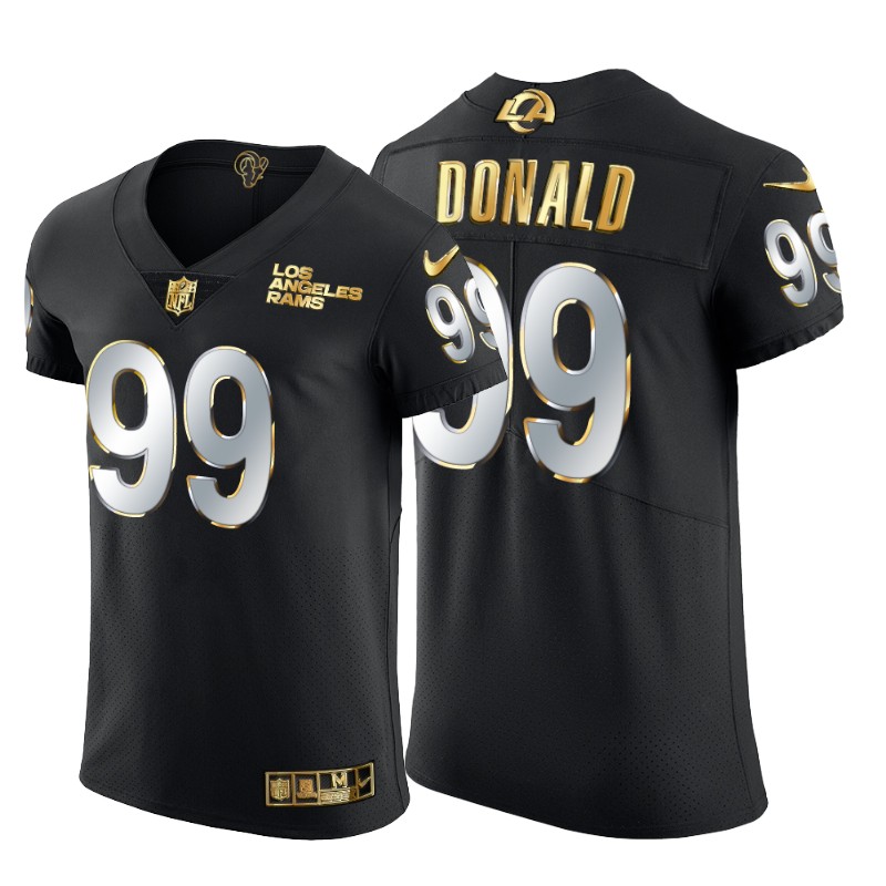 Los Angeles Rams #99 Aaron Donald Men's Black Edition Vapor Untouchable Elite Jersey