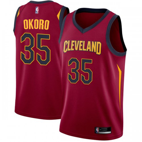 Cleveland Cavaliers #35 Isaac Okoro Red Youth Swingman Icon Edition Jersey Youth