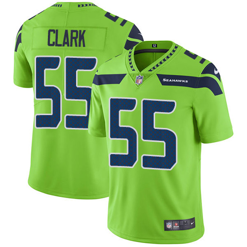 Seattle Seahawks #55 Frank Clark Green Men's Stitched Limited Rush Jersey Men's