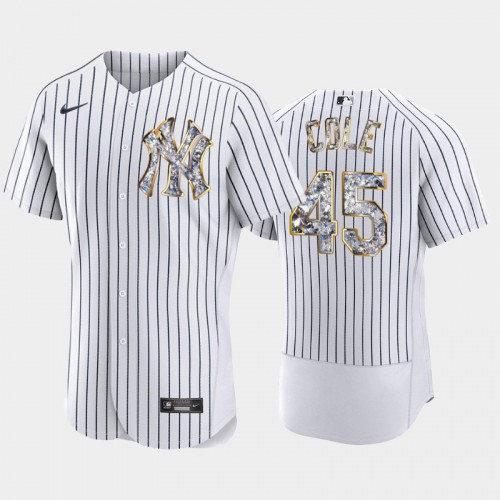 New York New York Yankees #45 Gerrit Cole Men's Diamond Edition Jersey - Navy Men's