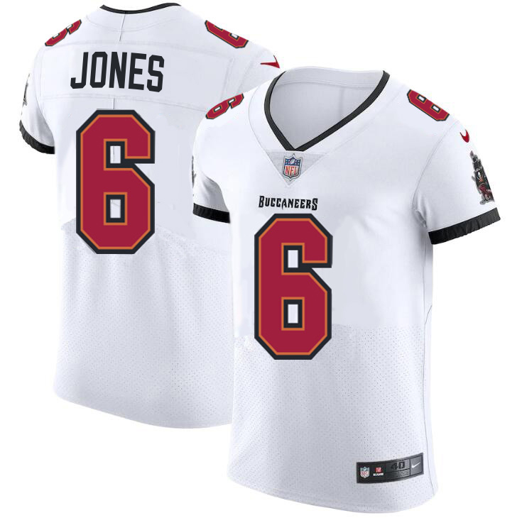 Tampa Bay Buccaneers #6 Julio Jones Men's White Vapor Elite Jersey