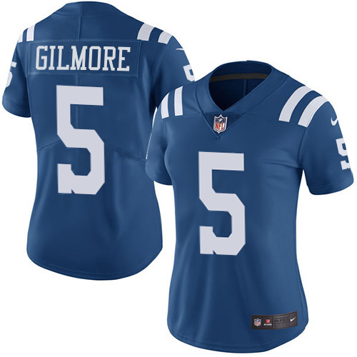 Colts #5 Stephon Gilmore Royal Blue Women's Stitched Limited Rush Jersey