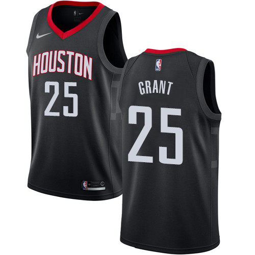 Houston Rockets #25 Jerian Grant Black Swingman Statement Edition Jersey Mens