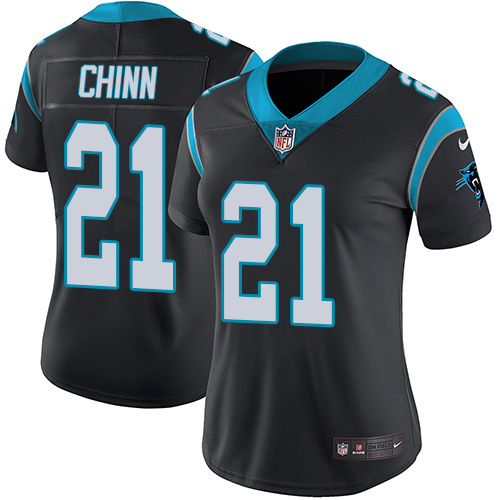 Panthers #21 Jeremy Chinn Black Team Color Women's Stitched Vapor Untouchable Limited Jersey