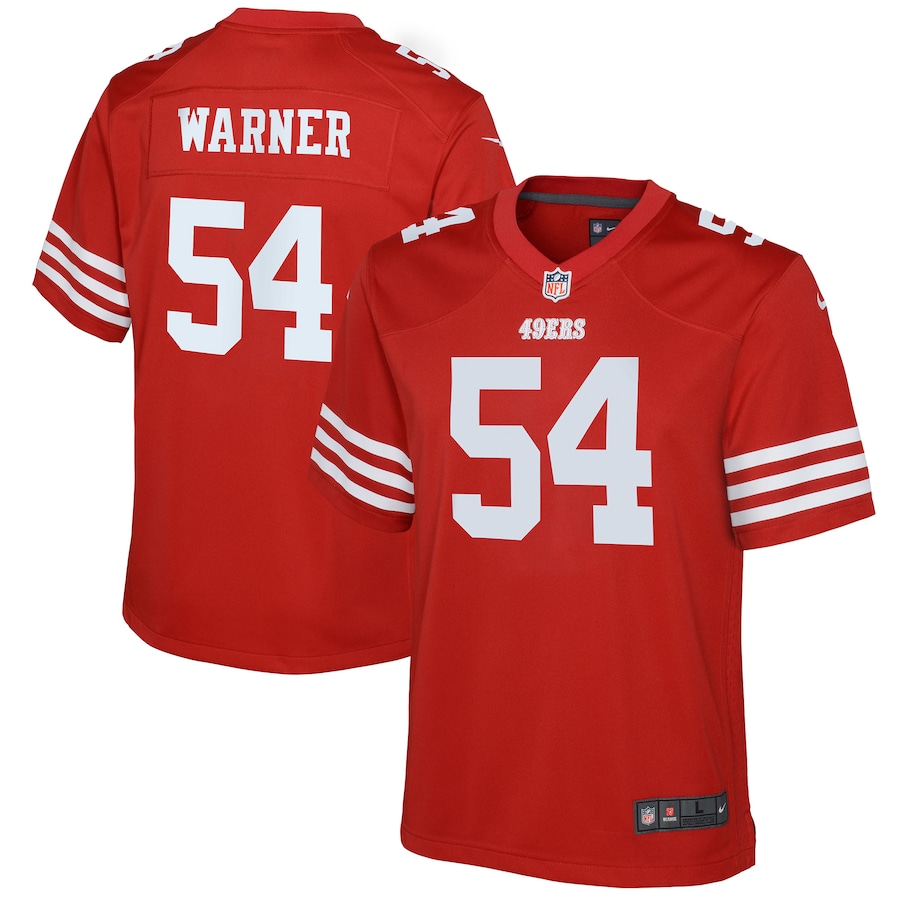 San Francisco 49ers #54 Fred Warner Scarlet Youth 2022-23 Game Jersey