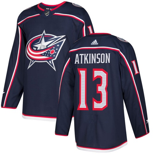 Adidas Columbus Blue Jackets #13 Cam Atkinson Navy Blue Home Authentic Stitched Jersey Men's