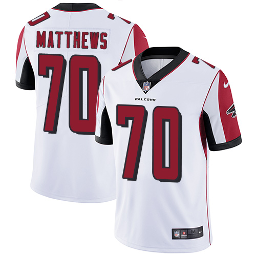 Atlanta Falcons #70 Jake Matthews White Youth Stitched Vapor Untouchable Limited Jersey Youth