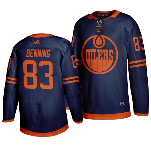 Edmonton Edmonton Oilers #83 Matt Benning Blue 2019-20 Third Alternate Jersey Men's