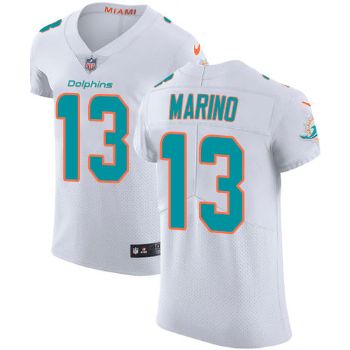 Dolphins #13 Dan Marino White Men's Stitched Vapor Untouchable Elite Jersey