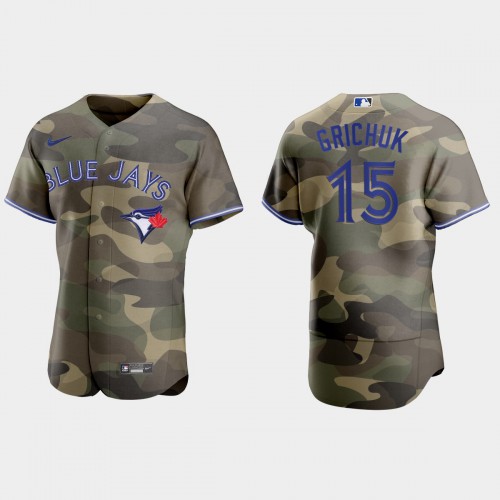 Toronto Toronto Blue Jays #15 Randal Grichuk Men's 2021 Armed Forces Day Authentic Jersey -Camo Men's