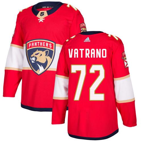 Adidas Florida Panthers #72 Frank Vatrano Red Home Authentic Stitched Jersey Men's