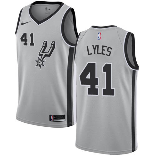 San Antonio Spurs #41 Trey Lyles Silver Womens Swingman Statement Edition Jersey Womens