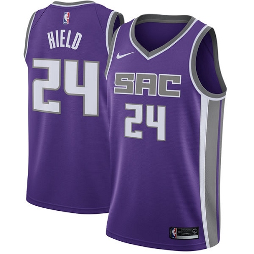 Sacramento Kings #24 Buddy Hield Purple Womens Swingman Icon Edition Jersey Womens