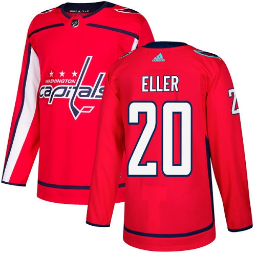 Adidas Washington Capitals #20 Lars Eller Red Home Authentic Stitched Jersey Men's