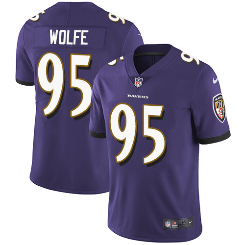 Baltimore Ravens #95 Derek Wolfe Purple Team Color Men's Stitched Vapor Untouchable Limited Jersey Men's