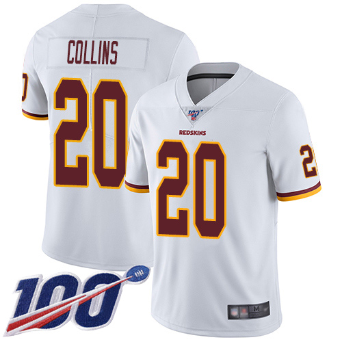 Washington Commanders #20 Landon Collins White Men's Stitched 100th Season Vapor Limited Jersey Men's