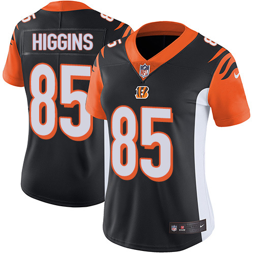 Bengals #85 Tee Higgins Black Team Color Women's Stitched Vapor Untouchable Limited Jersey