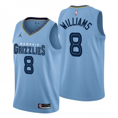 Memphis Grizzlies #8 Ziaire Williams Mens 2022-23 Statement Edition Jersey - Blue Mens