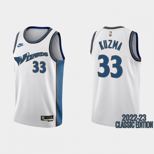 Washington Washington Wizards #33 Kyle Kuzma White Mens 2022-23 Classic Edition Jersey Mens