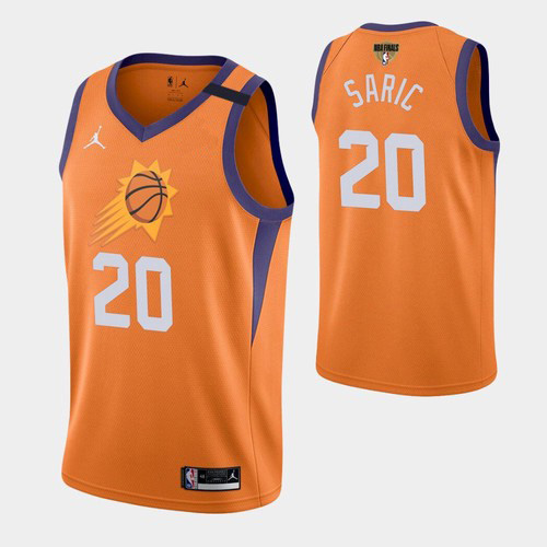 Phoenix Phoenix Suns #20 Dario Saric Youth 2021 Finals Bound Statement Edition Jersey Orange Youth