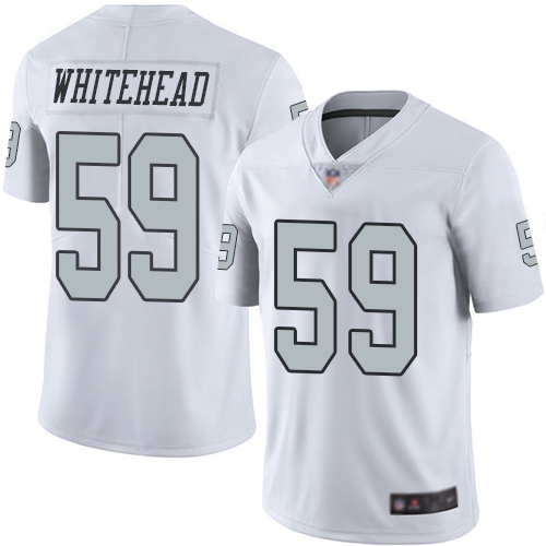 Las Vegas Raiders #59 Tahir Whitehead White Men's Stitched Limited Rush Jersey Men's