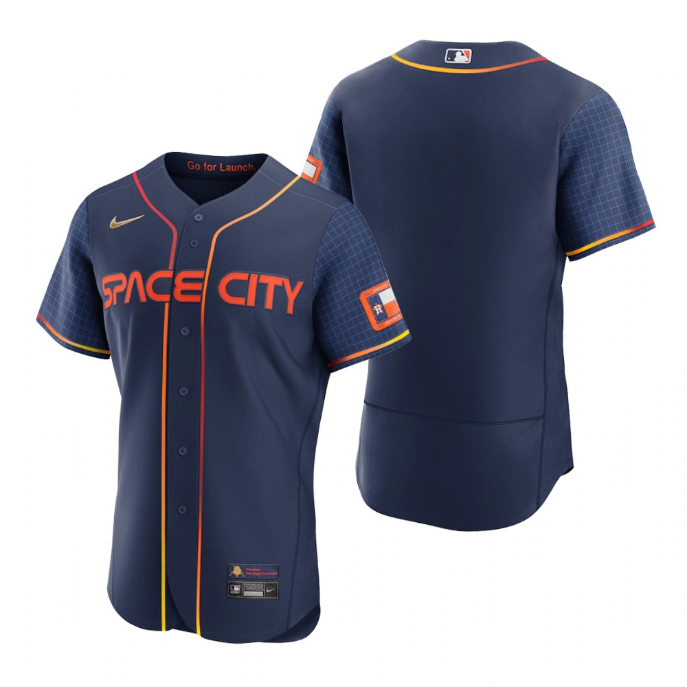 Houston Astros Blank Navy Men's Authentic 2022 City Connect Jersey
