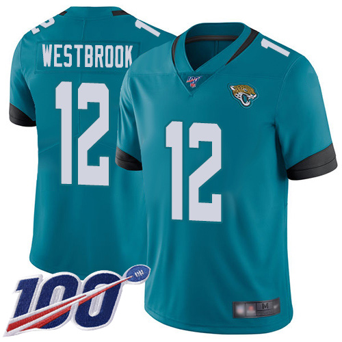 Jacksonville Jaguars #12 Dede Westbrook Teal Green Alternate Men's Stitched 100th Season Vapor Limited Jersey Men's