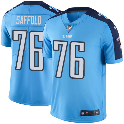 Tennessee Titans #76 Rodger Saffold Light Blue Men's Stitched Limited Rush Jersey Men's