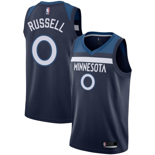 Minnesota Timberwolves #0 DAngelo Russell Navy Blue Womens Authentic Icon Edition Jersey Womens