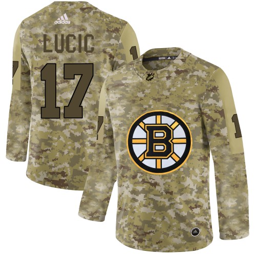 Adidas Boston Bruins #17 Milan Lucic Camo Authentic Stitched Jersey Men's