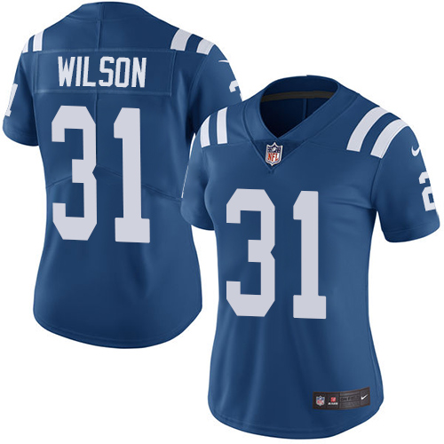 Indianapolis Colts #31 Quincy Wilson Royal Blue Team Color Women's Stitched Vapor Untouchable Limited Jersey Womens