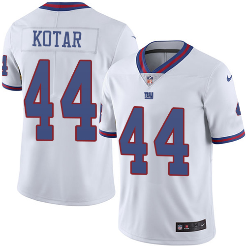 New York Giants #44 Doug Kotar White Men's Stitched Limited Rush Jersey Men's