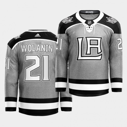 Adidas Los Angeles Kings #21 Christian Wolanin 2021 City Concept Stitched Jersey - Black Men's