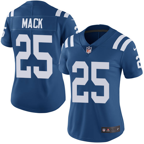 Indianapolis Colts #25 Marlon Mack Royal Blue Team Color Women's Stitched Vapor Untouchable Limited Jersey Womens