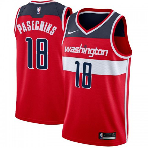 Washington Wizards #18 Anzejs Pasecniks Red Youth Swingman Icon Edition Jersey Youth