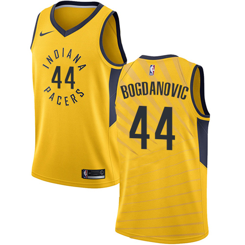Indiana Pacers #44 Bojan Bogdanovic Gold Womens Swingman Statement Edition Jersey Womens