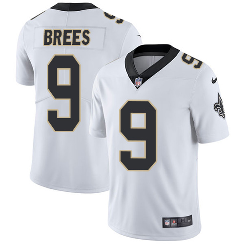 Saints #9 Drew Brees White Men's Stitched Vapor Untouchable Limited Jersey